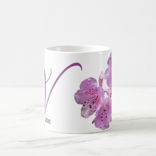 Pink rosa rosa Blume boho Kaffeetasse (Mittel)