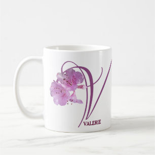 Pink rosa rosa Blume boho Kaffeetasse