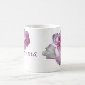 Pink rosa Rosa Blume boho Kaffeetasse (Mittel)