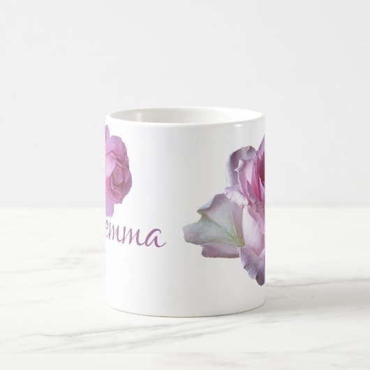 Pink rosa Rosa Blume boho Kaffeetasse (Mittel)