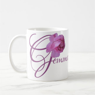 Pink rosa Rosa Blume boho Kaffeetasse
