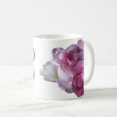 Pink rosa Rosa Blume boho Kaffeetasse (VorderseiteRechts)