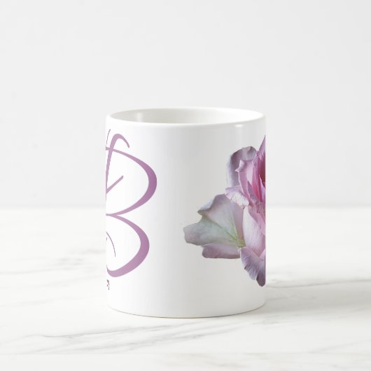 Pink rosa Rosa Blume boho Kaffeetasse (Mittel)