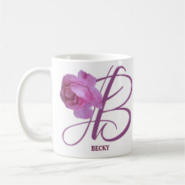 Pink rosa Rosa Blume boho Kaffeetasse