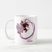 Pink rosa Rosa Blume boho Kaffeetasse (Links)