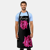 Pink-rosa-Rose mit dem Namen Laura, individuell ei Schürze (Getragen)