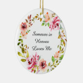 Pink-rosa-Rosenreath-Gedenkstätte Keepake Keramik Ornament (Rechts)