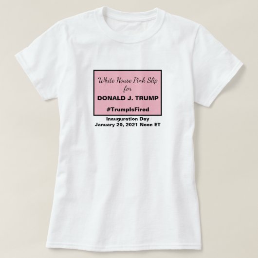 Pink-Rosa-Slip gegen Trump 2020-Wahl T-Shirt (Design vorne)