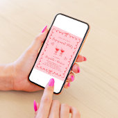 Pink-rosa-Wavy-Frame-Engagement-Partei Einladung