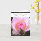 Pink Rose, 53. Hochzeitstag Karte (Gelbe Blume)