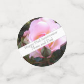 Pink Rose, 53. Hochzeitstag Konfetti (Klein Vorderseite)