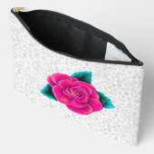 Pink Rose Accessory Pouch Zubehörtasche (Offen)