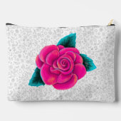 Pink Rose Accessory Pouch Zubehörtasche (Rückseite)
