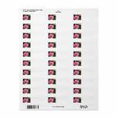 Pink Rose Address Labels (Vorne)
