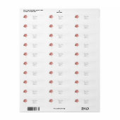 Pink Rose Address Labels (Vorne)
