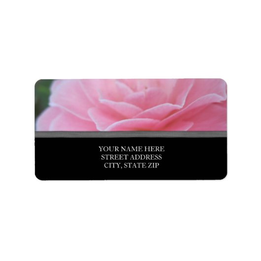 Pink Rose Address Labels Adressaufkleber (Vorne)