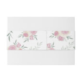 Pink Rose and Greenery Pattern Einladungsbanderole (Rückseitenbeispiel)