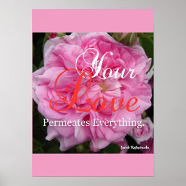 Pink Rose Art Blumenladen Blume Inspiration Poster