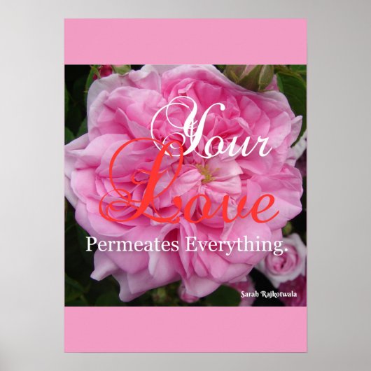 Pink Rose Art Blumenladen Blume Inspiration Poster (Vorne)