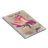 Pink Rose Art Faith Bible Verse Gebet Journal Notizblock (Rechte Seite)