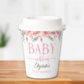 Pink Rose Baby Shower – Baby in Bloom Pappbecher