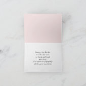 Pink Rose Beileid Vielen Dank Dankeskarte (Innenseite)