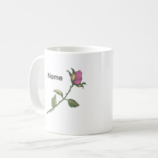 Pink Rose benutzerdefinierte Tasse (Vorderseite Links)