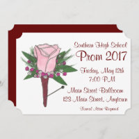 Pink Rose Blume Corsage Boutonniere Prom Dance