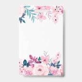 Pink Rose Blume Frühling Blumen Schönes Design Ausweis (Rückseite)