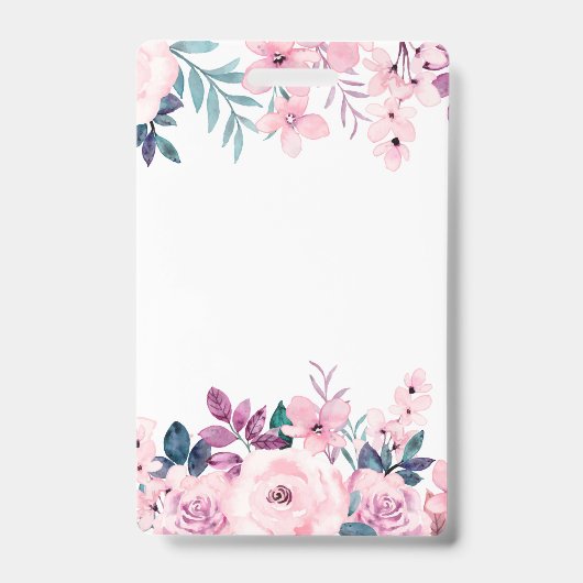 Pink Rose Blume Frühling Blumen Schönes Design Ausweis (Vorderseite)