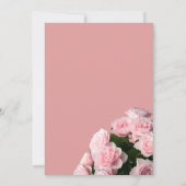 Pink Rose Bouquet 80. Geburtstag Party Einladung (Rückseite)