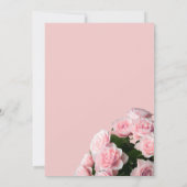 Pink Rose Bouquet 80. Geburtstag Party Einladung (Rückseite)