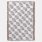 Pink Rose Bouquet Decke (Vorderseite Vertikal)