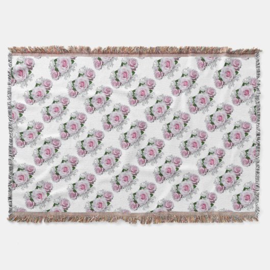 Pink Rose Bouquet Decke (Vorderseite)