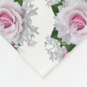 Pink Rose Bouquet Fleecedecke (Ecke)