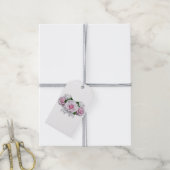 Pink Rose Bouquet Geschenkanhänger (Mit Garn)