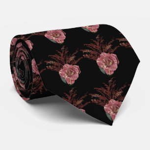 Pink Rose Bouquet Krawatte