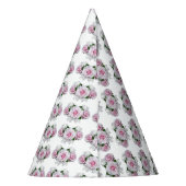 Pink Rose Bouquet Partyhütchen (Rückseite)