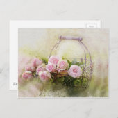 Pink Rose Bouquet Postkarte (Vorne/Hinten)