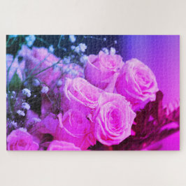 Pink Rose Bouquet Puzzle
