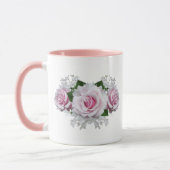 Pink Rose Bouquet Tasse (Links)