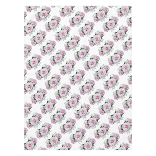 Pink Rose Bouquet Tischdecke (Vorderseite)