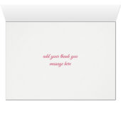 Pink Rose Bouquet Wasserfarbe Danke Karte (Innenansicht Horizontal (Unten))