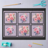 Pink Rose Bouquets Tiled Decoupage Seidenpapier (Basteln)
