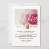 Pink Rose Brautparty Vielen Dank für Ihre Fotokart Dankeskarte (Vorderseite)