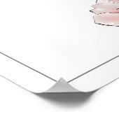 Pink Rose Bridge Brautparty Willkommenspender Poster (Ecke)