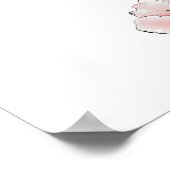 Pink Rose Bridge Brautparty Willkommenspender Poster (Ecke)