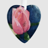 PINK ROSE BUD VALENTINE ORNANATION ORNAMENT (Vorderseite)