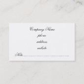 Pink Rose Business Card Visitenkarte (Rückseite)