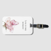 Pink Rose Butterfly Gepäckanhänger (Vorderseite (Horizontal))